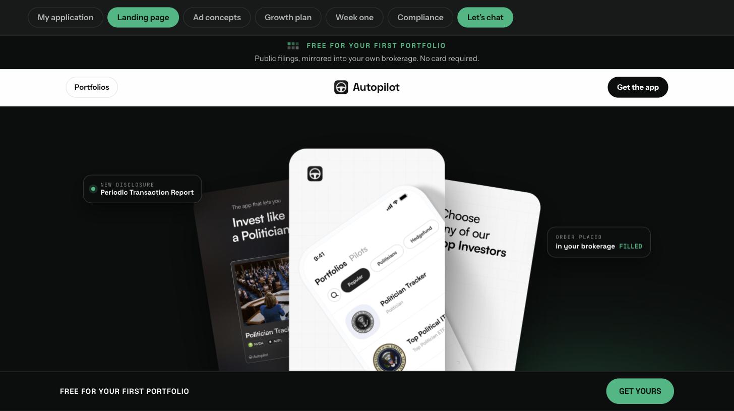 autopilot.meetthedependables.com — the site built for Autopilot